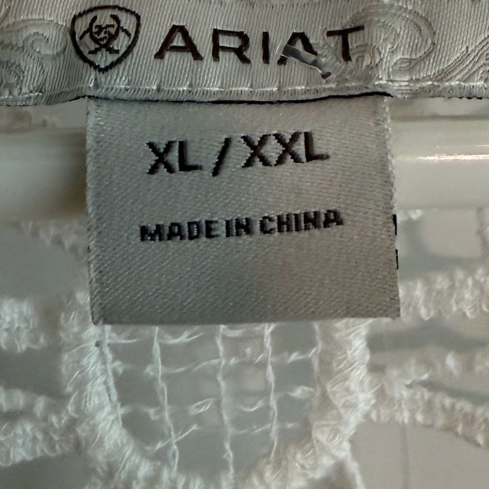 Ariat White Crochet Top size XL Boho - Picture 5 of 5